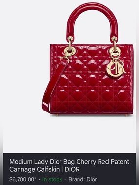 Luxury Red Patent Mini Tote with Gold Hardware